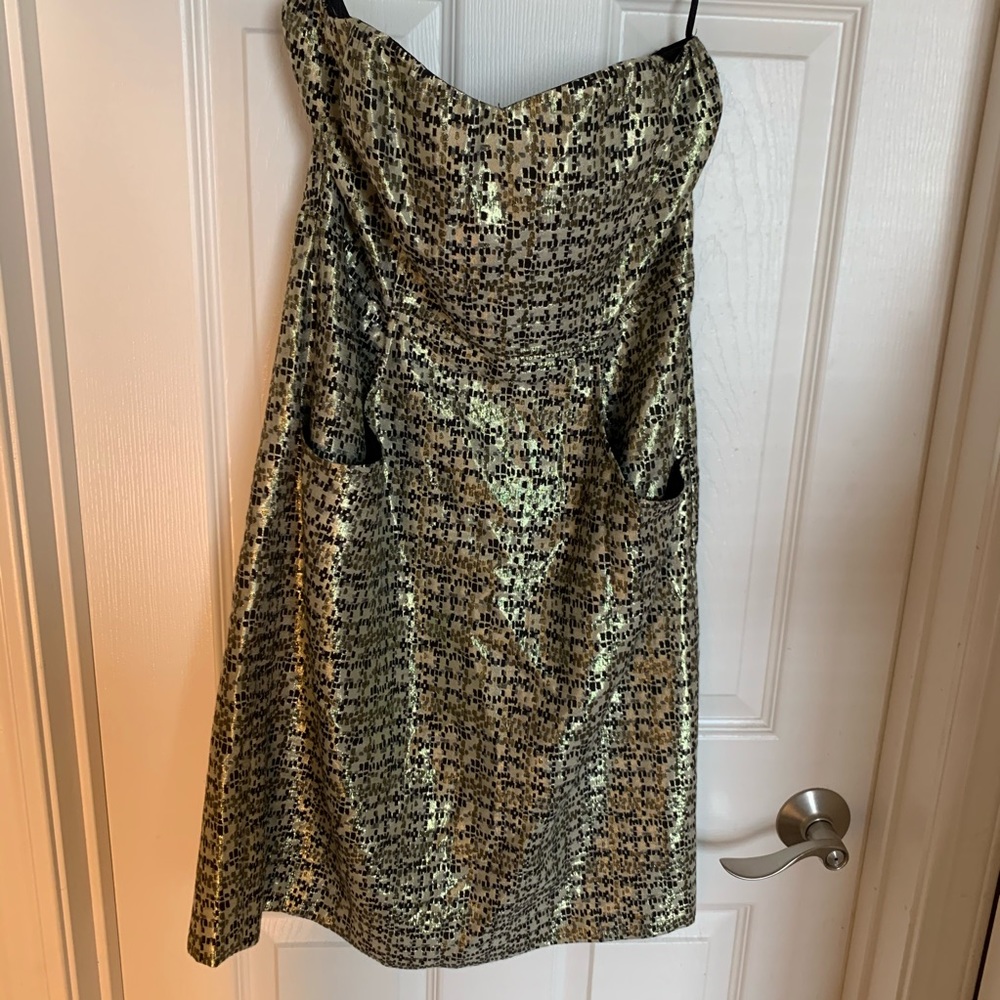 The Limited Strapless Metallic Dress